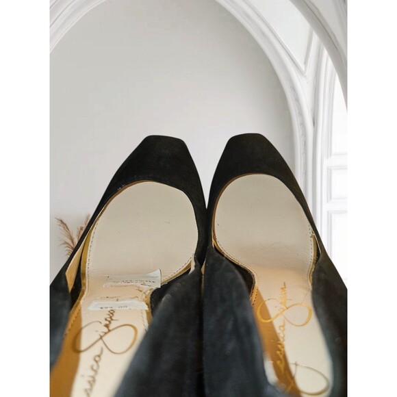 Jessica Simpson Rebeca 5.5" High Heels Sz 8 Women's Platform Pump Black Suede - Picture 7 of 16